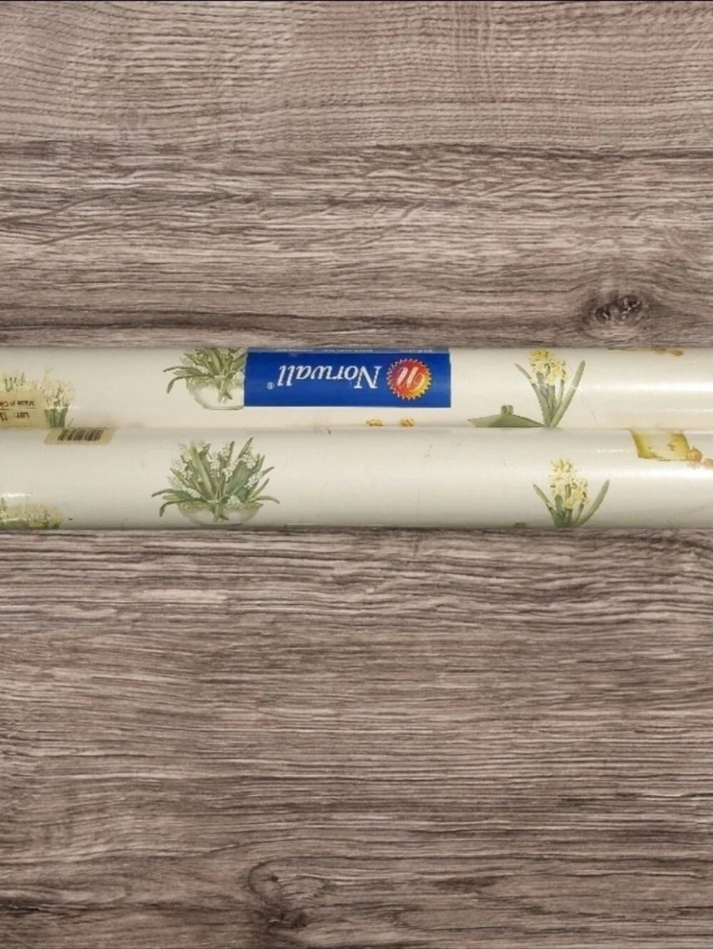 2 Vintage Wallpapers Norwall Country Floral Botanical Vinyl Wallcovering Rolls
